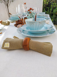 Reusable Cotton Napkins in Taupe Color - Set of 4 - - Zapurah - Lifestyle - www.zapurah.com