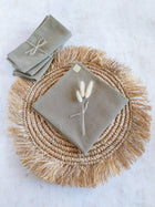 SARI - Reusable Cotton Napkins in Taupe Color - Set of 4