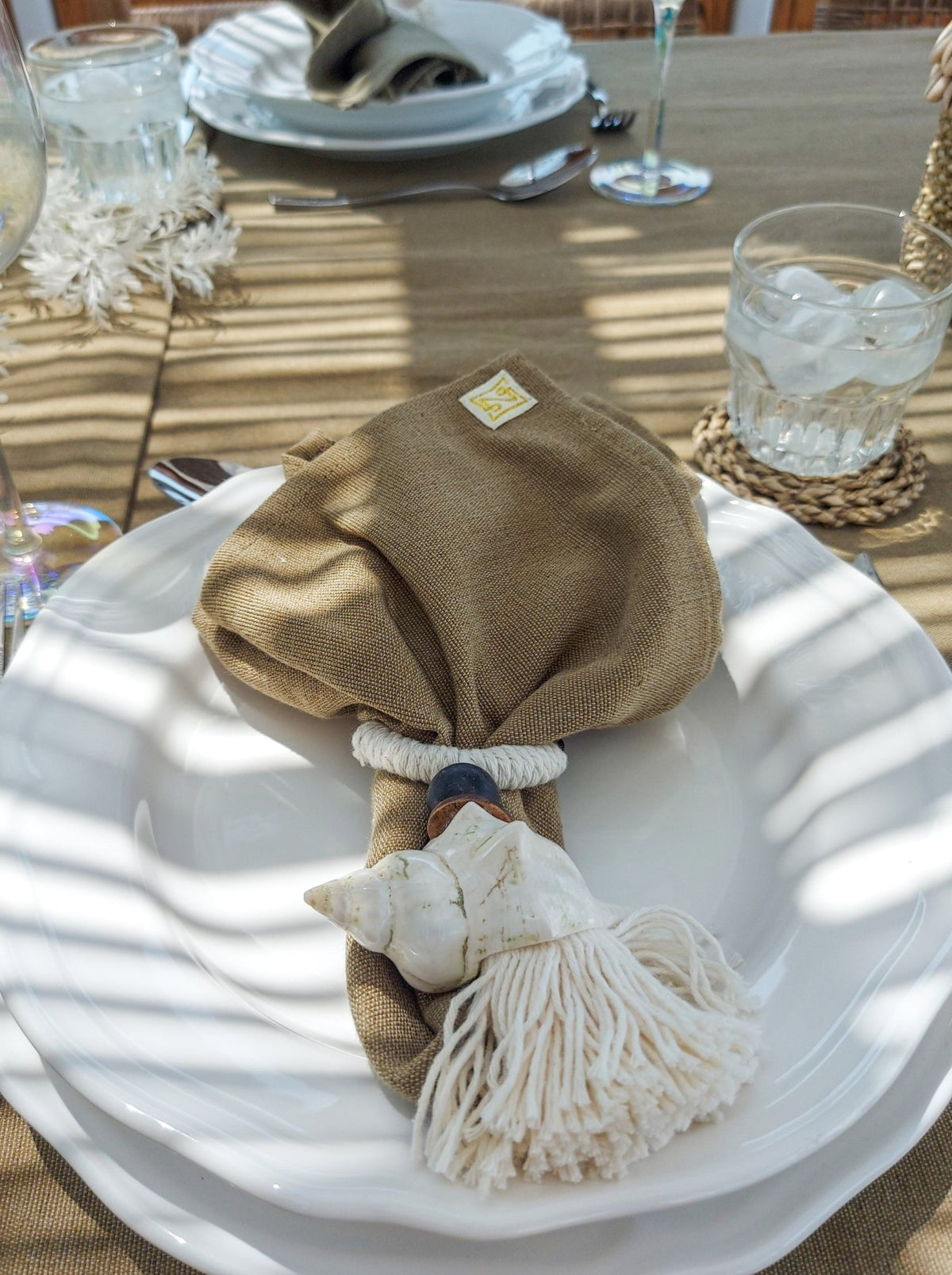 Reusable Cotton Napkins in Taupe Color - Set of 4 - - Zapurah - Lifestyle - www.zapurah.com