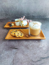 Wooden Serving Tray for serving summer drinks, tea, coffee, fruits, pastries, snacks - Zapurah - Lifestyle - www.zapurah.com