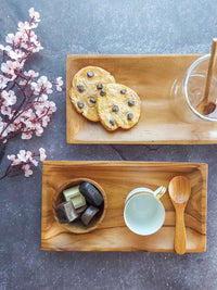 Wooden Serving Tray for serving summer drinks, tea, coffee, fruits, pastries, snacks - Zapurah - Lifestyle - www.zapurah.com