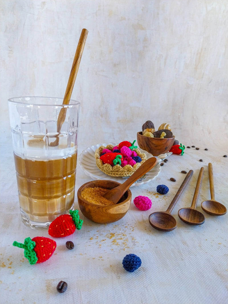 Long Wooden Spoon for Mixing and Stirring a Long Drink - Set of 6 - - Zapurah - Tablescapes - www.zapurah.com