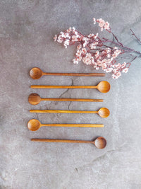 Long Wooden Spoon for Mixing and Stirring a Long Drink - Set of 6 - - Zapurah - Tablescapes - www.zapurah.com