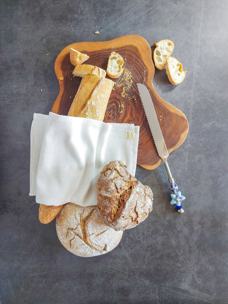 Luxurious Bread Knife with Blue Beads for cutting bread, cake, pastry and pies - Zapurah - Tablescapes - www.zapurah.com