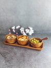Wooden Medium Dipping Bowls Set - Set of 4, with a Natural Wood Grain - Zapurah - Lifestyle - www.zapurah.com