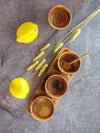 Wooden Medium Dipping Bowls Set - Set of 4, with a Natural Wood Grain - Zapurah - Lifestyle - www.zapurah.com