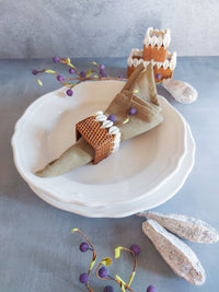 Square Rattan Napkin Rings with Cowrie Shells - Set of 4, - Zapurah - Table Decor - www.zapurah.com